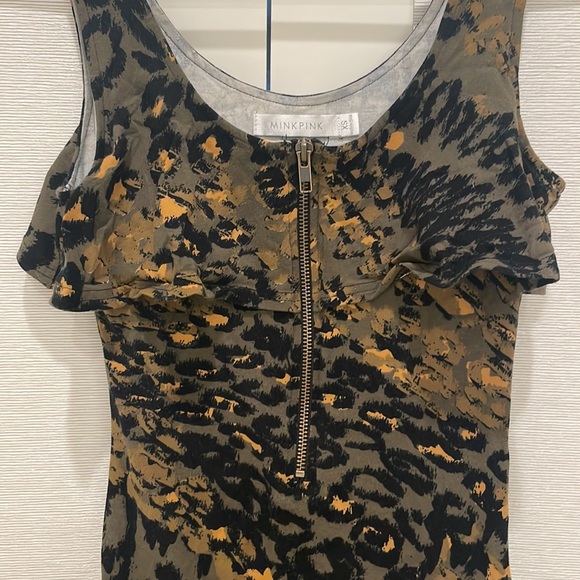 CHEETAH/MILITARY/CAMOUFLAGE DRESS! QUARTER ZIP ADJUSTABLE FRONT! Size: XS - Picture 4 of 7